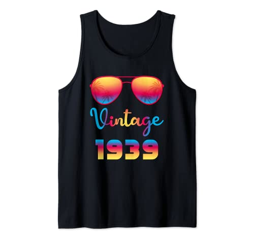 1939 Vintage Original Parts Funny 80s Retro Inspired Graphic Camiseta sin Mangas
