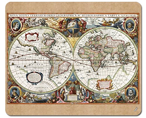 1art1 Mapas Históricos Carta Del Mundo, Nova Totius Terrarum, 1630 Alfombrilla Para Ratón 23x19 cm