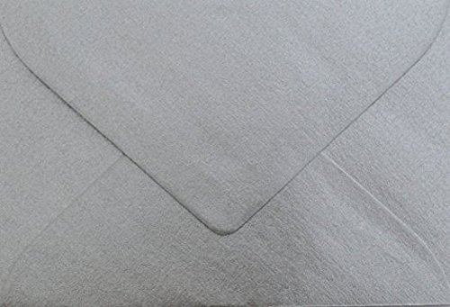 25 sobres B6 DIN (12,5 x 17,6 cm) Plata, autosellable feuchtkl autoadhesivo) con solapa triangular (Plata). gramaje: 100 g/m²
