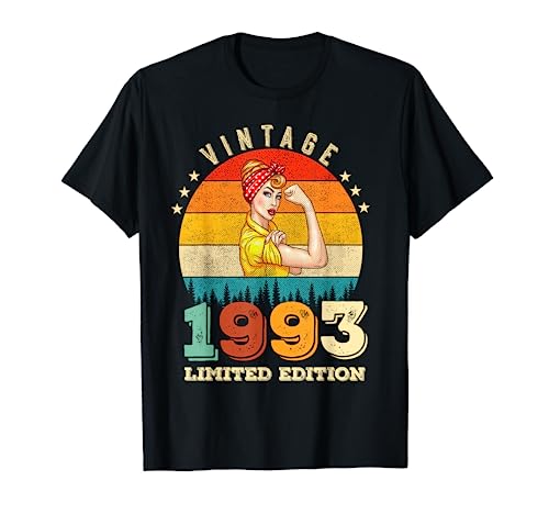 30 cumpleaños 1993 edición limitada vintage 30 años mujeres Camiseta