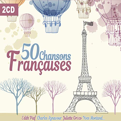 50 Chansons Françaises, La Vie en Rose, Les Feuilles Mortes, Douce France, Canciones Francesas Clásicas [2CD]