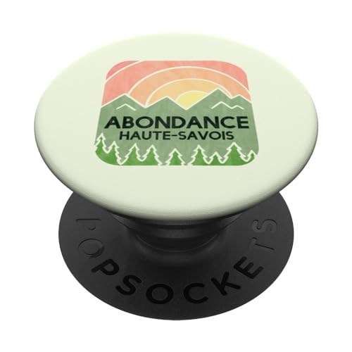 Abondance France - Logotipo de la montaña de Abondance Alta Saboya PopSockets PopGrip Intercambiable