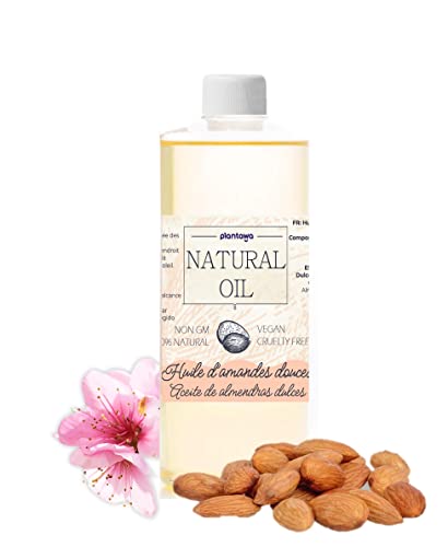 Aceite Almendras Dulces - 100% Puro y Natural - 500 ml, Aceite embarazo, Estrias, Máxima Absorción, Hidrata Cuerpo, Piel, Cabello, Aporta Vitamina E, Sostenible, Origen 100% Vegetal