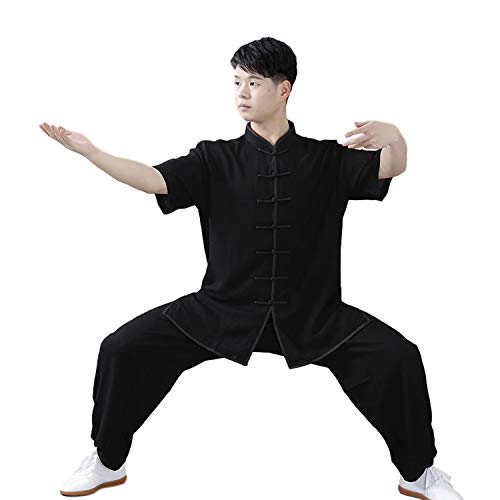 Air Swimmers Artes Marciales Ropa | Unisex Traje para Tai Chi y Meditación | Tradicional Chino Uniforme Está Hecho (L,A)