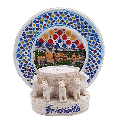 Alhambra Palace Granada España 3D Imán para nevera de viaje, recuerdo de viaje, decoración del hogar y la cocina, pegatina magnética de la colección de imanes