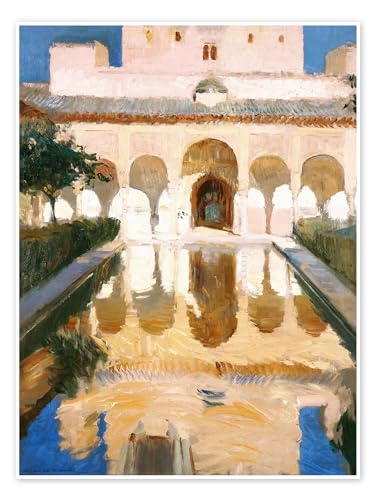 Alhambra, Salón de Embajadores pósters para la pared de Joaquín Sorolla y Bastida Cuadros decoración para cualquier habitación 30 x 40 cm Beige Impresionismo Láminas decorativas