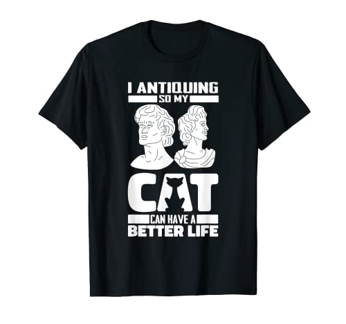 Antigüedad Gato Antigüo Viejo - Antigüedades Reliquia Camiseta