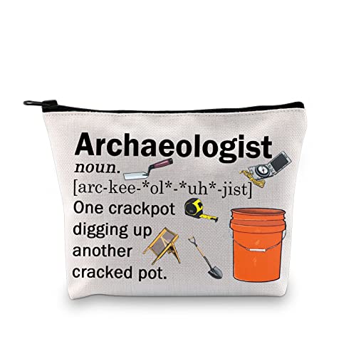 Antropología arqueólogo, regalo de arqueología, artefacto, regalo de arqueólogo, bolsa de maquillaje, regalo de graduación para estudiantes de arqueología, Arqueólogo Definición Eu, Bolsa de