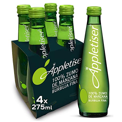 Appletiser - Refresco de Manzana natural con burbuja fina - Pack 4 botellas de vidrio 275 ml
