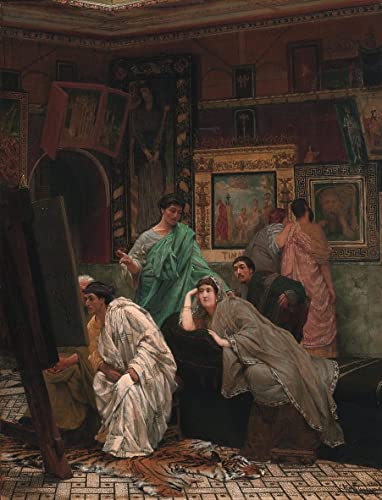 ArmerI Cuadro Lienzo Colorido Cartel del Lienzo Pinturas Famosas una colección de en la época de Augusto por Lawrence Alma Tadema para la Decoración de la Sala de Estar 60x90cm