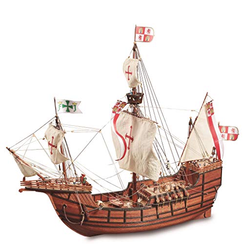 Artesanía Latina - Maqueta de Barco en Madera - Carabela Española del Descubrimiento de América, Santa María - Modelo 22411N, Escala 1:65 - Maquetas para Montar - Nivel Medio