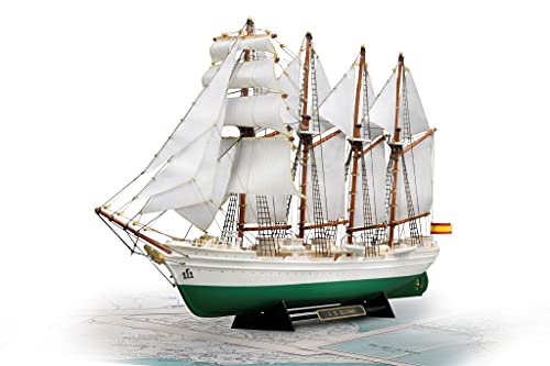 Artesanía Latina - Maqueta de Barco en Madera y Plástico - Buque Escuela Español, Juan Sebastián Elcano/Chileno Esmeralda - Modelo 22260, Escala 1:250 - Maquetas para Montar - Nivel Principiantes