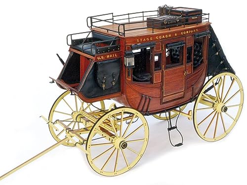 Artesanía Latina - Maqueta en Madera - Diligencia del Oeste Americano, Stagecoach 1848 - Modelo 20340, Escala 1:10 - Maquetas para Montar - Nivel Avanzado