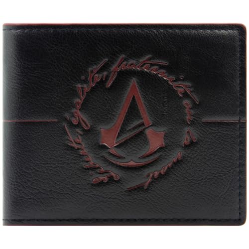 Assassin'S Creed Unity Revolución Francesa Billetera/Cartera Bi-Fold Bolsillo para Monedas & Porta-Tarjetas, Negro