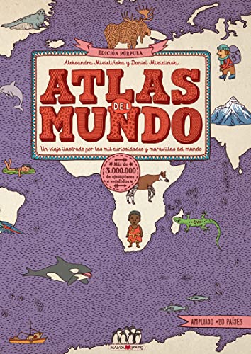 Atlas del mundo. Edición Púrpura: ¡El atlas del mundo ahora es más grande! (Libros para los que aman los libros)