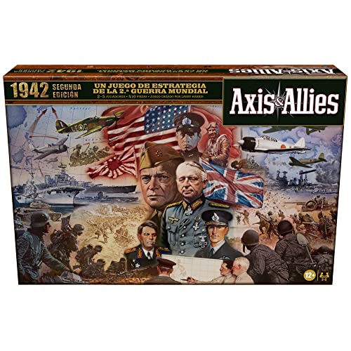 Avalon Hill Axis & Allies 1942-2da edición - Juego de Mesa de Estrategia de la Segunda Guerra Mundial, para 2 a 5 Jugadores, Edad 12+