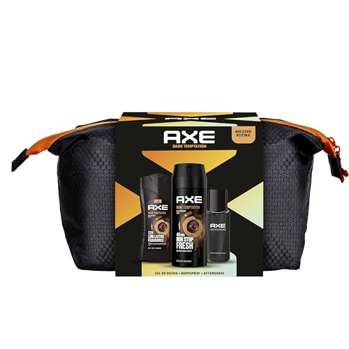 Axe Neceser Trío Dark Temptation higiene y cuidado personal para hombre 3 productos