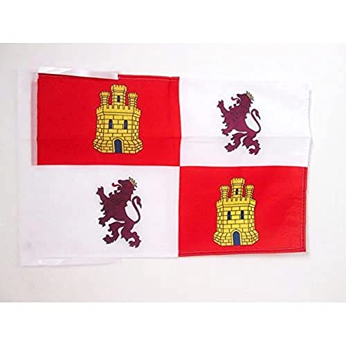 AZ FLAG Bandera de Castilla Y LEÓN 45x30cm - BANDERINA CASTELLANOLEONESA 30 x 45 cm cordeles