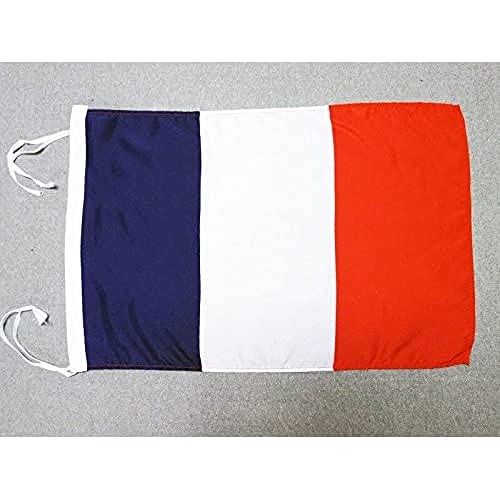 AZ FLAG Bandera de Francia 45x30cm - BANDERINA Francesa 30 x 45 cm cordeles