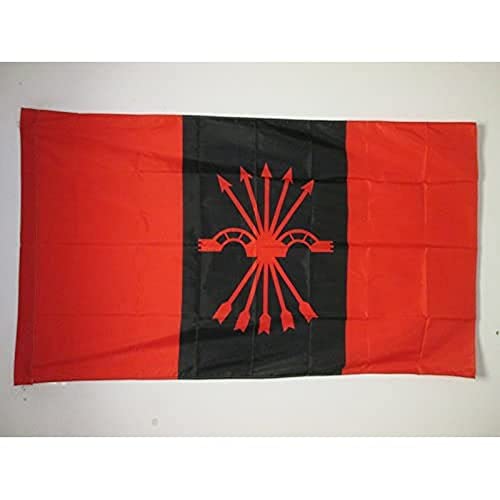 AZ FLAG Bandera de la FALANGE ESPAÑOLA DE Las JONS 90x60cm para Palo - Bandera del FALANGISMO 60 x 90 cm