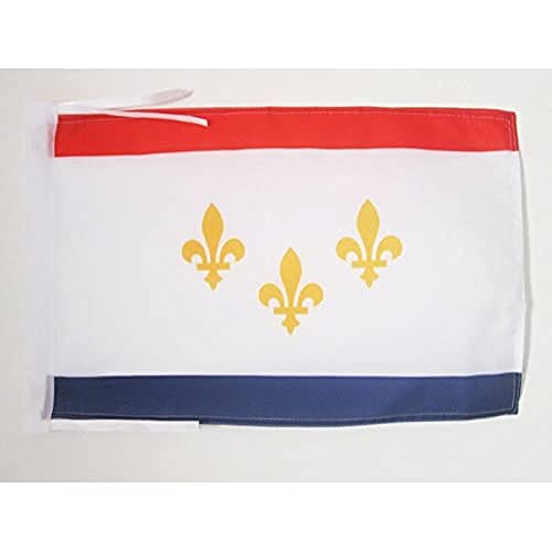 AZ FLAG Bandera de la Nueva Orleans 45x30cm - BANDERINA New Orleans - LUISIANA 30 x 45 cm cordeles