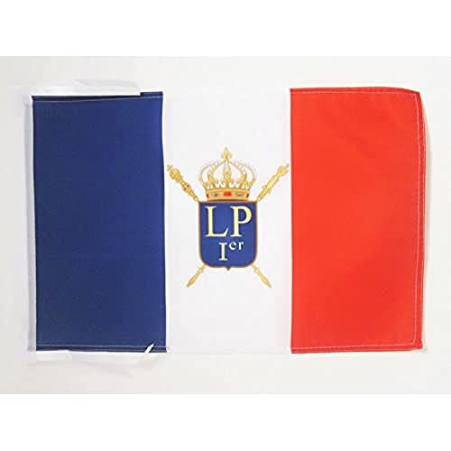 AZ FLAG Bandera de Luis Felipe I DE Francia (1830–1848) 45x30cm - BANDERINA Reino DE Francia 30 x 45 cm cordeles