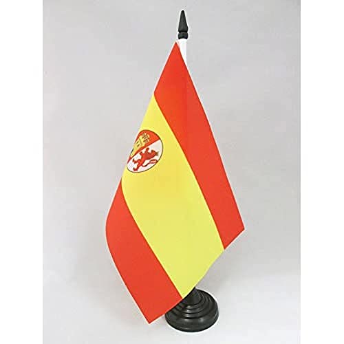 AZ FLAG Bandera de Mesa de ESPAÑA del Bando SUBLEVADO 1936-1938 21x14cm - BANDERINA de DESPACHO Guerra Civil ESPAÑOLA 14 x 21 cm