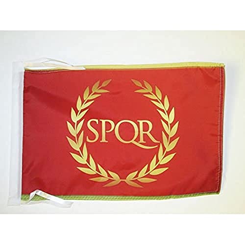 AZ FLAG Bandera del Imperio Romano 45x30cm - BANDERINA SPQR 30 x 45 cm cordeles