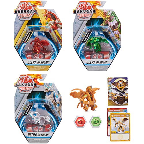 BAKUGAN Geogan Rising Ultra Collectible Action Figure and Trading Card (Styles Vary)