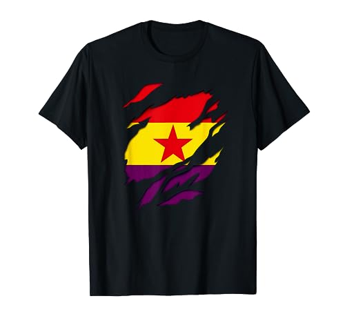 Bandera 2ª Republica Española efecto tridimensional 3D Camiseta