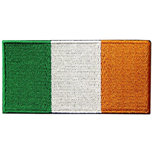 Bandera de la República de Irlanda Irlandesa Emblema nacional Parche Bordado de Aplicación con Plancha