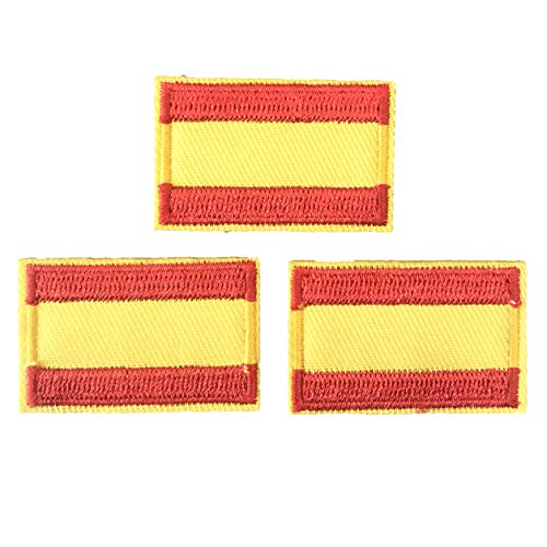 BANDERA DEL PARCHE BORDADO PARA PLANCHAR O COSER (España Sin Escudo 3.8cm)