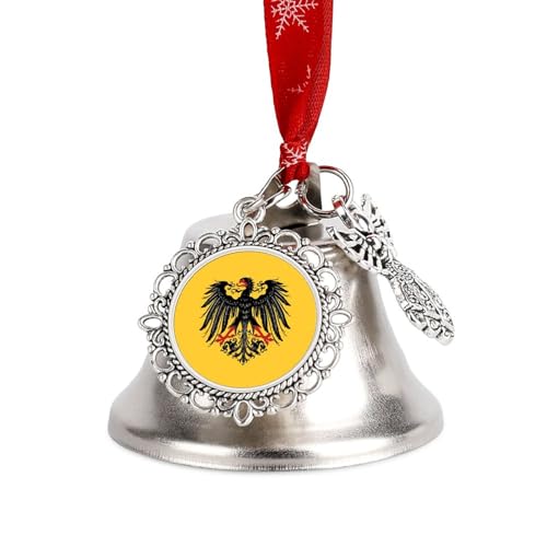 Bandera histórica del Sacro Imperio Romano Germánico, campanas de árbol de Navidad, adornos de Navidad, decoración del hogar, corona, ventanas, puerta, campana