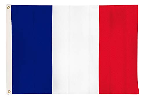 Banderas de aricona – bandera de francia resistente a la intemperie con 2 ojales de metal - bandera nacional francesa 90 x 150 cm, tricolor