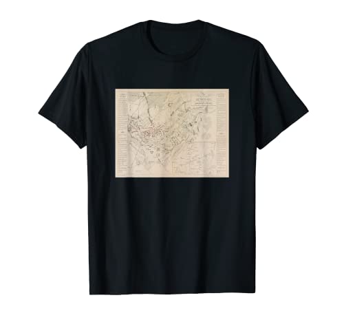 Batalla antigua de Waterloo Mapa (1846) Camiseta