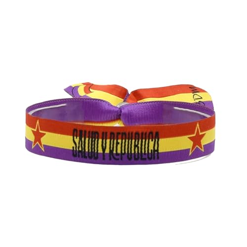 BDM Pulsera republicana, pulsera bandera republicana España, pulsera de cinta de tela republica