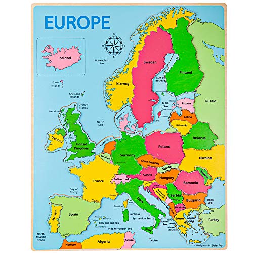 Bigjigs Juguetes de Madera Europa recuadro Puzzle