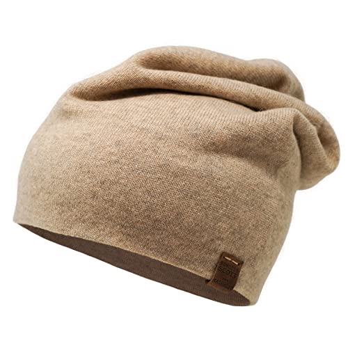 BORGES & SCOTT Gorro Aspen - Doble Capa - 100% Cachemir - Hecho en Nepal - Natural