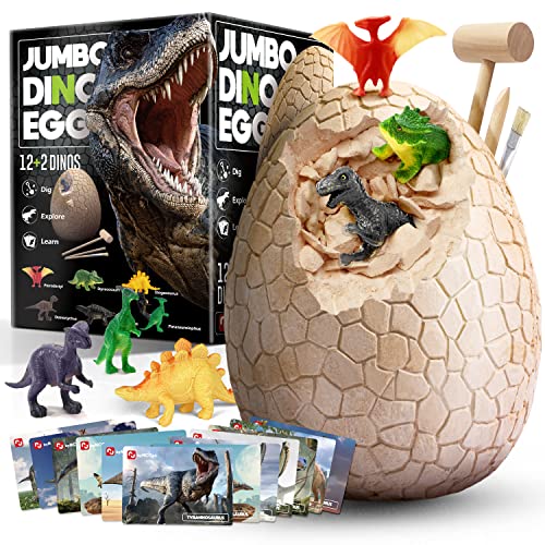 Byncceh Juego de 14 dinosaurios diferentes - Descubre Huevos de Pascua de Stem Juguete - Kit de Excavación para Arqueología y Paleontología