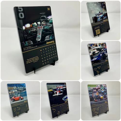 Calendario de escritorio F1 2024 | Fórmulas de 13 x 18 cm 1 calendario para fanáticos de la F1 | Calendario del Gran Premio 2024 | Calendario de escritorio de carreras de F1 | Regalo de Año Nuevo para