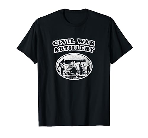 Camiseta de artillería de guerra civil retro con un cañón gigante Camiseta