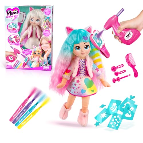 Canal Toys - Mimi Color Me Muñeca Personalizable, Incluye Aerógrafo de Tiza, Rotuladores y Plantillas - MIM001