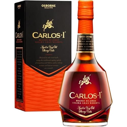 CARLOS I Brandy Solera gran reserva de Jerez botella 70 cl