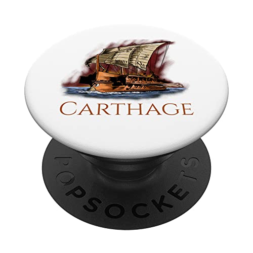 Cartago - Historia Marítima Antigua - Cartaginian Trireme PopSockets PopGrip Intercambiable
