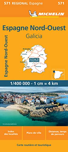 Carte Régionale Espagna Noroeste : Galicia: Wegenkaart Schaal 1 : 400.000