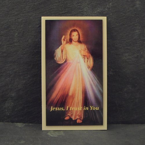 Catholic Prayer Cards - Tarjeta de Oración Católica - La Coronilla de La Divina Misericordia - El Texto Está en Inglés
