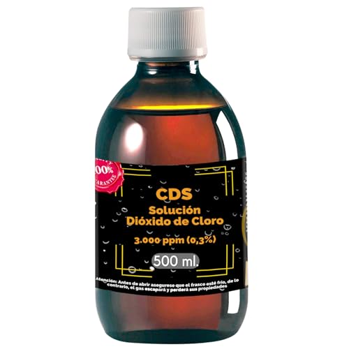 CDS Solución Dióxido de Cloro 500 ml. | 3.000 ppm al 0,3% | Máxima Pureza | Formula Original A. Kalcker.