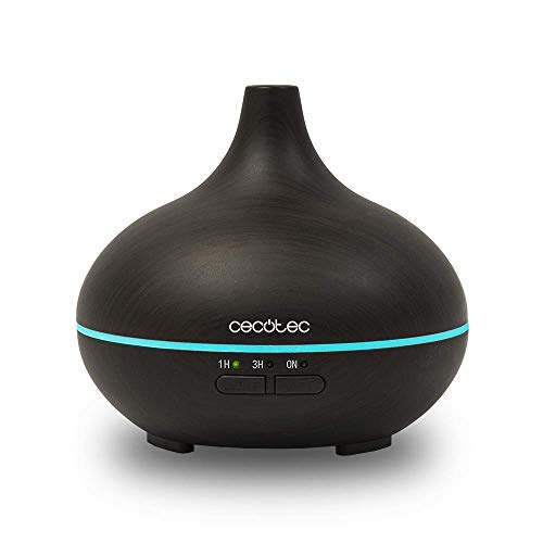 Cecotec Humidificador Ultrasónico y Difusor de Aromas con Temporizador Pure Aroma 150 Yin. Capacidad 150 ml, Temporizador 3 Horas, 7 Colores led, Función aromaterapia, Ultra silencioso