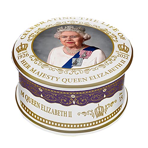Celebra la vida de la reina Isabel II 1926-2022 - Caja conmemorativa de cerámica con tapa, un regalo de recuerdo memorable para decoración del hogar, adorno de colección de recuerdos (por LILAJ)