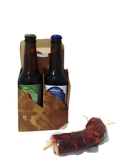Cerveza Artesana Valles del Lúpulo, pack regalo con tapa en botellas de 33 cl (4 botellas de 33 cl)